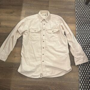 Fieldmaster Men’s Large Tall Flannel Shirt Cream